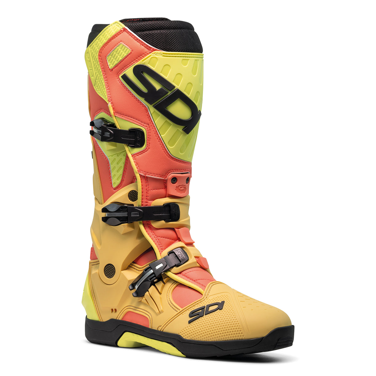 Botas Sidi Crossair - Gold/Lime - lateral