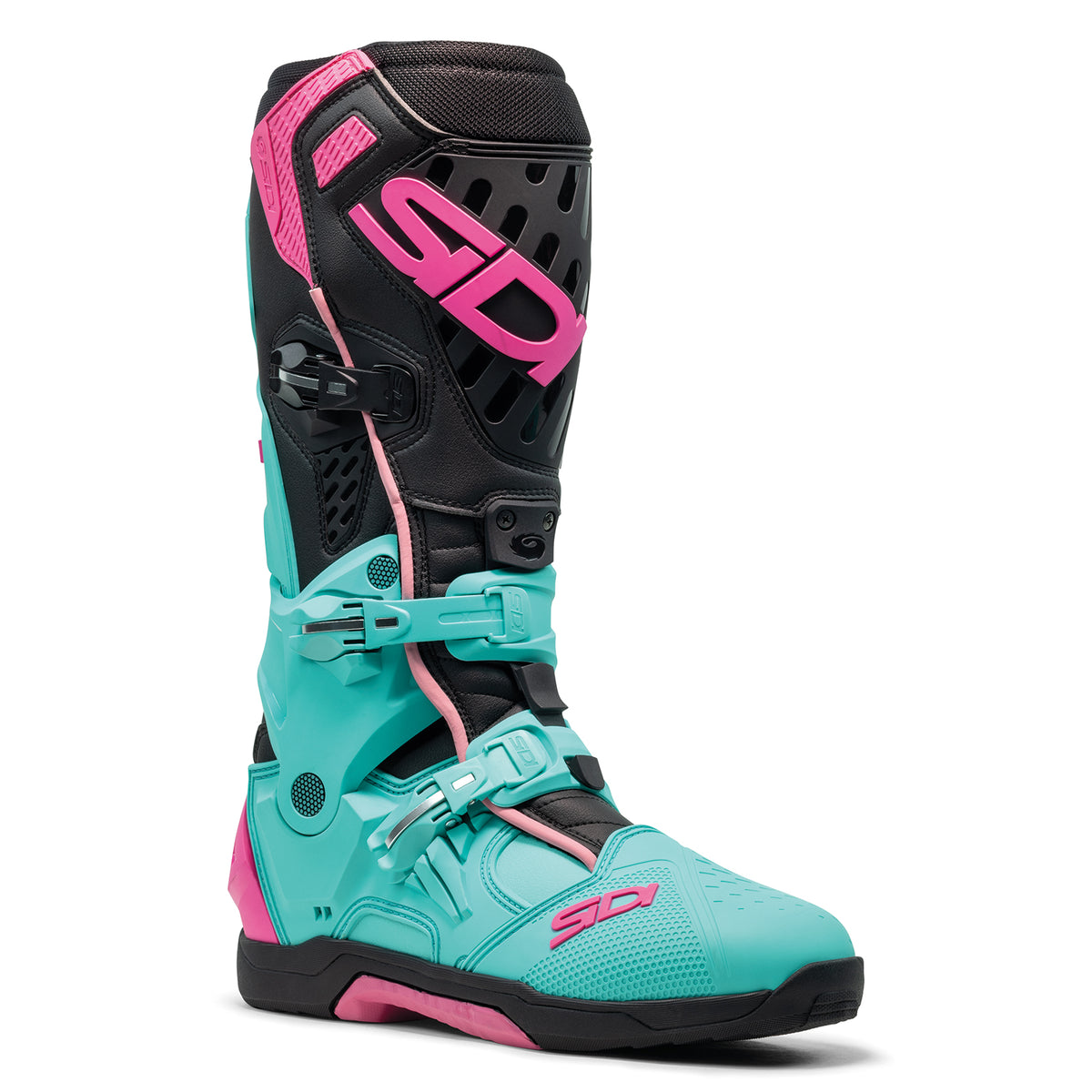 Botas Sidi Crossair - Mint/Black/Pink - lateral
