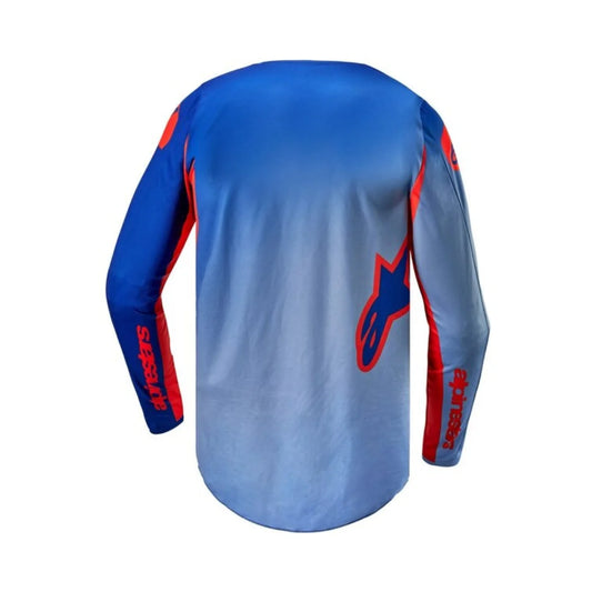 Jersey Alpinestars 2024 Fluid Lucent - Blue Ram/Hot Orange - Espalda