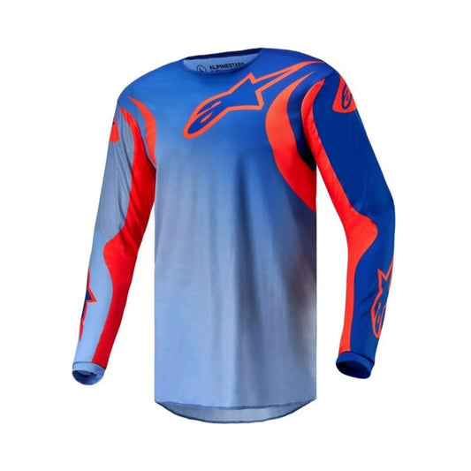 Jersey Alpinestars 2024 Fluid Lucent - Blue Ram/Hot Orange - Frente
